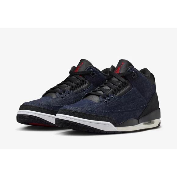 Levi's x Air Jordan 3 Retro Indigo Denim Sz 12 IH7959-400 Levis Nike SHIPS ASAP
